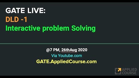 LIVE: Interactive Problem Solving session on DLD-1