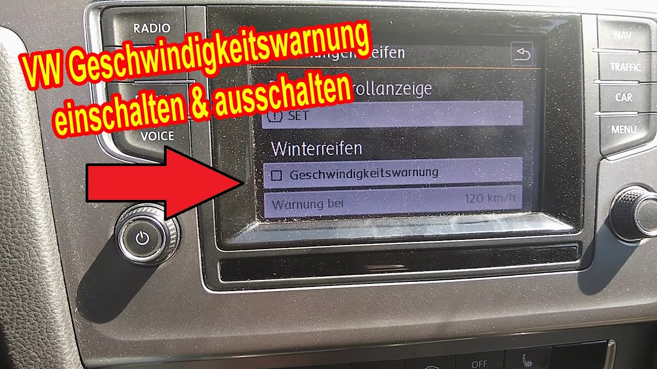 VW Geschwindigkeitswarnung einschalten & ausschalten Anleitung 