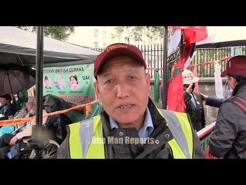 Gurkha Media Coordinator Yam Gurung at Gurkha hunger strike camp