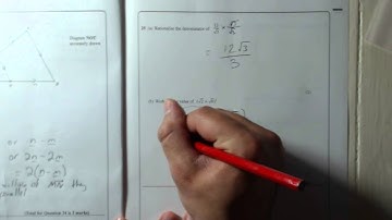 Edexcel GCSE Paper 1 June 2014 Question 25 - Surds