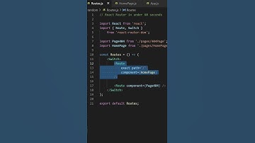 React Router In Under 60 Seconds #Shorts