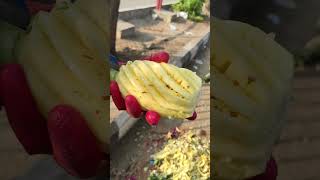 Amazing Pineapple Cutting Skills with 10 Year Old Boy And given to poor children