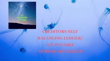 CREDITORS SELF BALANCING LEDGER/ A/C PAYABLE SUBSIDIARY LEDGER