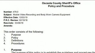Tactical deputies not exempt from body camera policy Osceola Sheriff s documents reveal