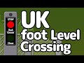 UK foot Level Crossing イギリスの歩行者用踏切アニメ