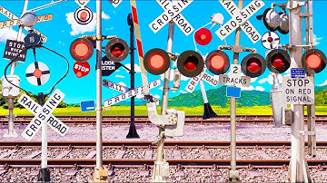 The American Railroad Crossing Helping a Fallen Crossing That Can’t Get Back Up 😂