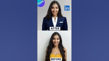 PERFECT LinkedIn profile picture shorts edit with Canva AI #linkedintips #canvadesign #canvatutorial
