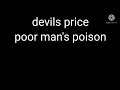 Devils Price Poor Man S Poison Lyrics Devils Price Poor Man S Poison Lyrics