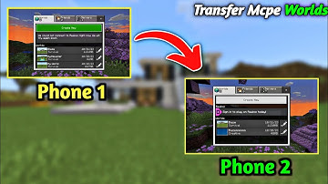 How to transfer minecraft pe worlds to another mobile | how to transfer world in minecraft