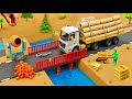 DIY Mini Tractor Builds a Strong Brick and Concrete Bridge for Trucks After a Crocodile Destroyed It