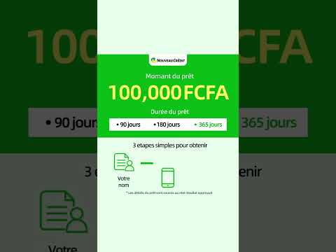 Application de prêt de trésorerie Côte dIvoire Vidéos marketing Nouveau Crédit 2023, 0801