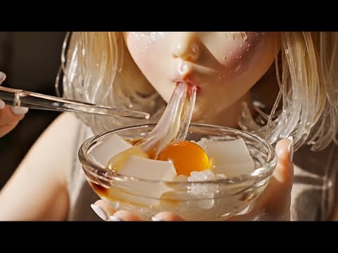 ASMR ガラスの少女が食べる音 丼もの特集 12 Glass Girl Eating Sounds Donburi Collection