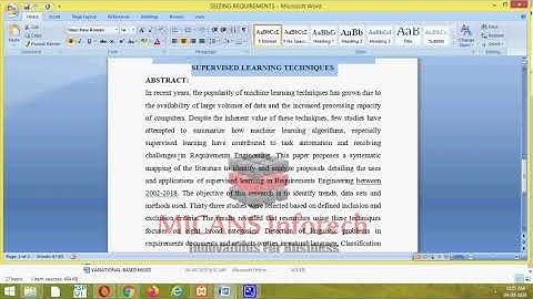 SEIZING REQUIREMENTS ENGINEERING ISSUES THROUGH SUPERVISED LEARNING -IEEE CSE PROJECT 2020-2021