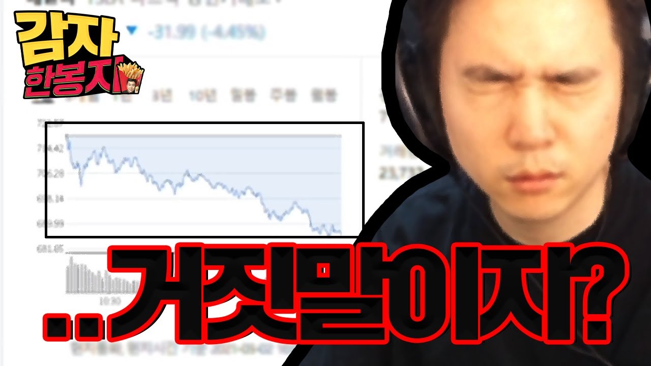 자신의 보유 주식을 보는 스트리머 ㅣ 🍟얍얍 2021 부스러기 모음집