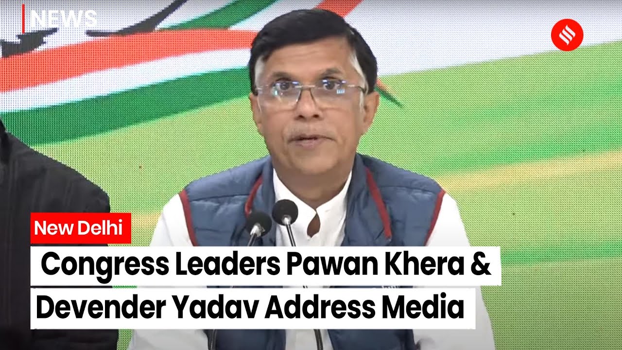 LIVE: Congress Leaders Pawan Khera And Devender Yadav Address Press Conference At AICC HQ