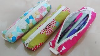 DIY ペンケースの作り方　pencil case（ボックスポーチBox pouch）