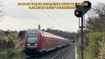 The RE9 (146 006) en route to Aachen Central Station