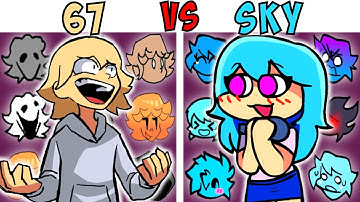 ALL 67 VS SKY TEST | FNF Character Test | Gameplay VS Playground