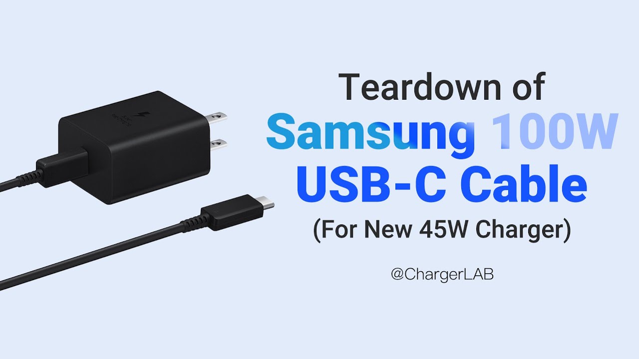 Teardown of Samsung 100W USB-C Cable (For New 45W Charger) - YouTube