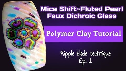 Polymeerklei Mica Shift Tutorial/Gecanneleerde Parel Faux Dichroic Glas Ripple Blade Techniek Afl...