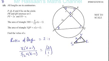 0580 42 O N 16 Q8d  Constructing Equations from word problems, Similarity