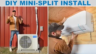 How To Install a DIY MiniSplit in a Workshop, Garage, or House | MR Cool Install 2024