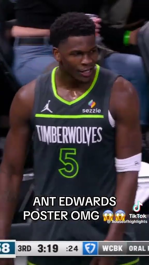 Ant Edwards POSTER #hoodnews #anthonyedwards #timberwolves #nba #trending #viralvideo #dunk #poster