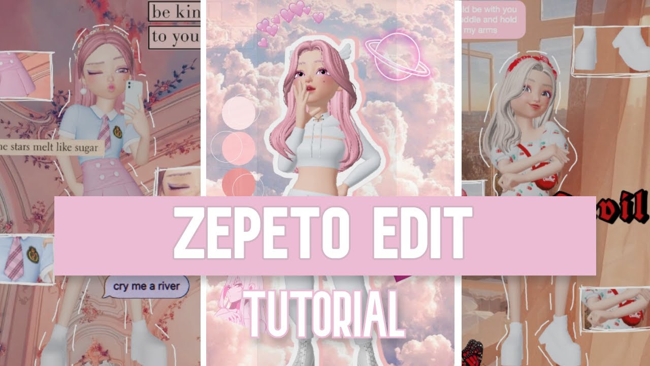 How to Edit Aesthetic ZEPETO photos | tutorial | EASY / SIMPLE 💕 - YouTube