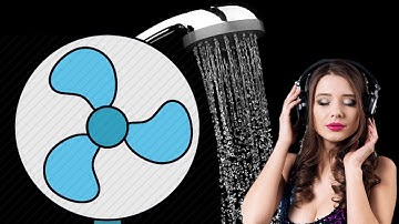 SHOWER FAN SOUND For Sleeping Black Screen
