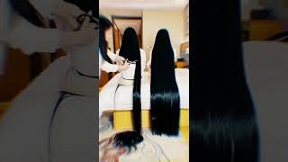 It's heartbreaking! Both of them with floor-length hair cut their hair short #LongHaircut It's heartbreaking! Both of them with floor-length hair cut their hair short #LongHaircut