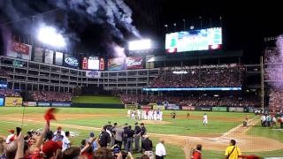 Final Out & Celebration, Rangers Win 2011 ALCS
