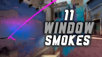 11 Mirage Window Smokes - CS:GO (64 tick)