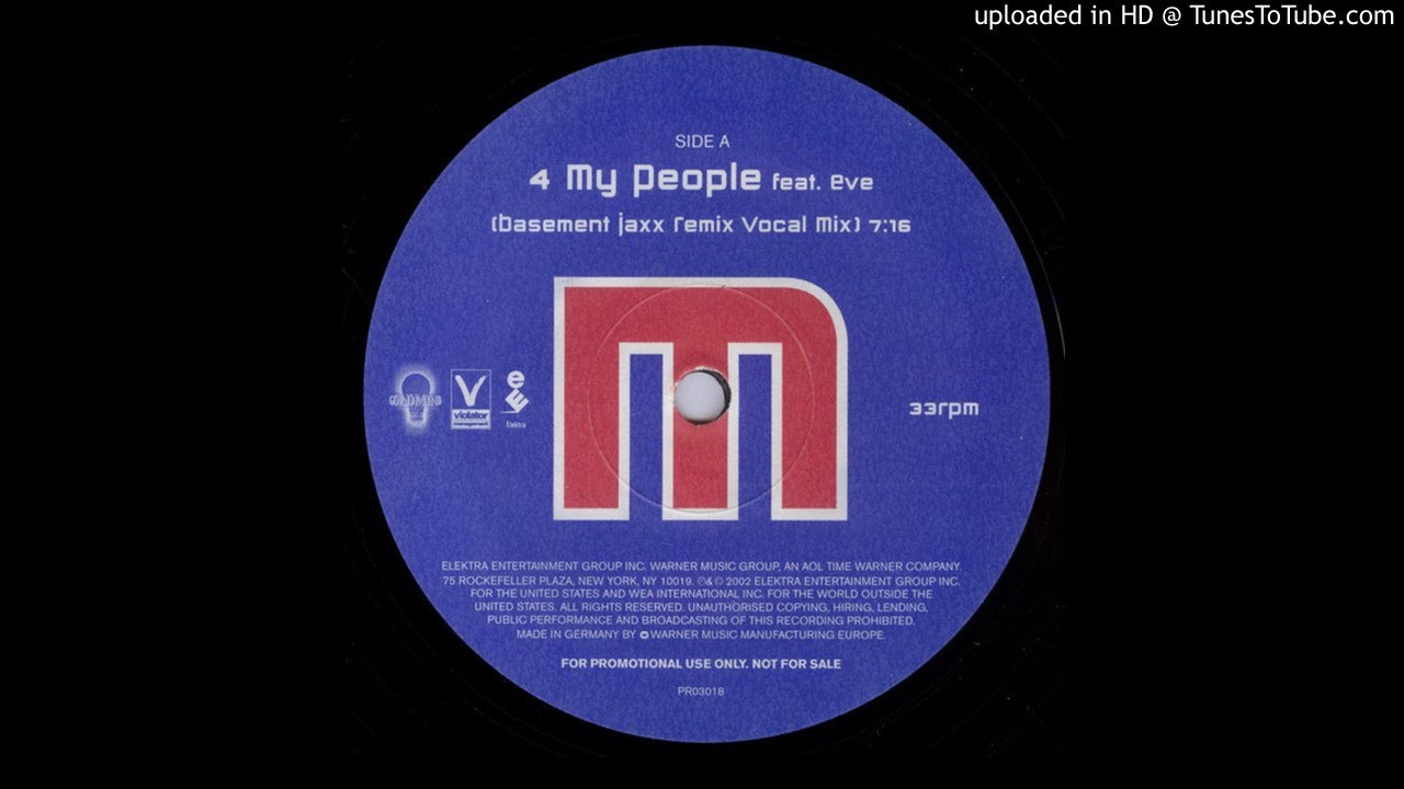Missy Elliott 4 My People (Basement Jaxx Vocal Mix) *Oldskool House