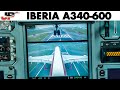 Piloting A340-600 into Mexico City | Cockpit Views