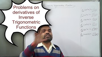Differentiation - Differentiation of inverse Trigonometric Functions in Hindi(Lecture 9)
