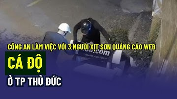 Công an làm việc với 3 người xịt sơn quảng cáo web cá độ ở TP Thủ Đức