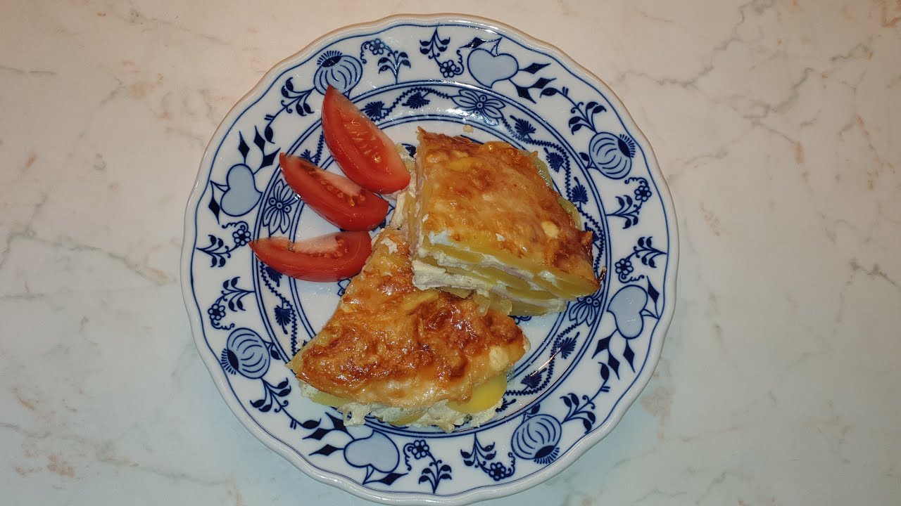 Bramborové lasagne zapečené brambory se šunkou a sýrem | Vaření s Dáňou |