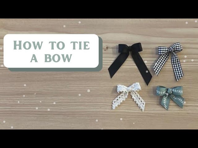 Simple Ribbon Boutique Bow (with 1.5 or 4cm wide ribbon) 