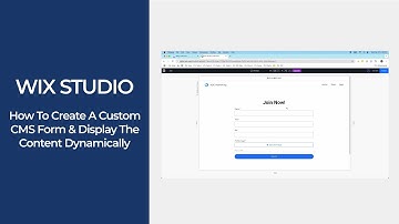 Wix Studio | How to Create A Custom CMS Form & Display The Content Dynamically