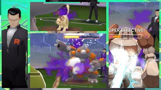 Pokemon GO: Shadow REGIROCK Appear. How to beat Giovanni. Ver. 2: 2nd pokemon Rhyperior screenshot 3