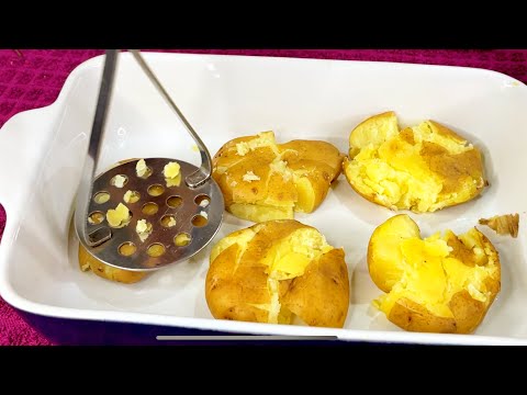 Хрустящий Раздавленный Картофель В Духовке | Секрет Вкусной Картошки