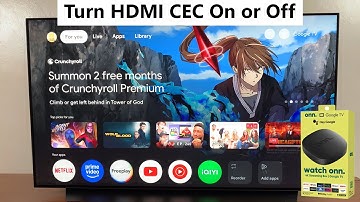Onn Google TV Streamer : How To Turn HDMI CEC On / Off