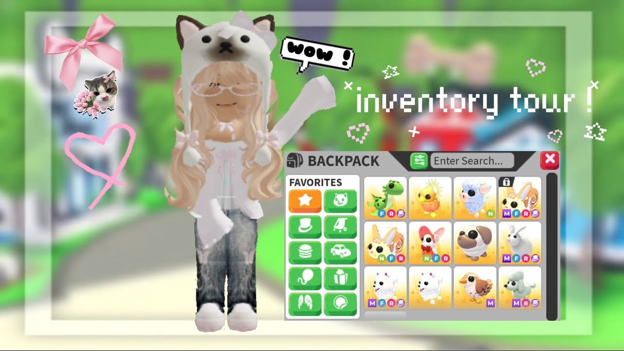 doing an inventory tour in adopt me! 🐶🎀