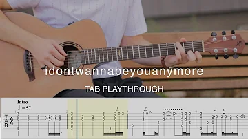 How To Play idontwannabeyouanymore by Billie Eilish - Fingerstyle Guitar Tutorial (TAB playthrough)