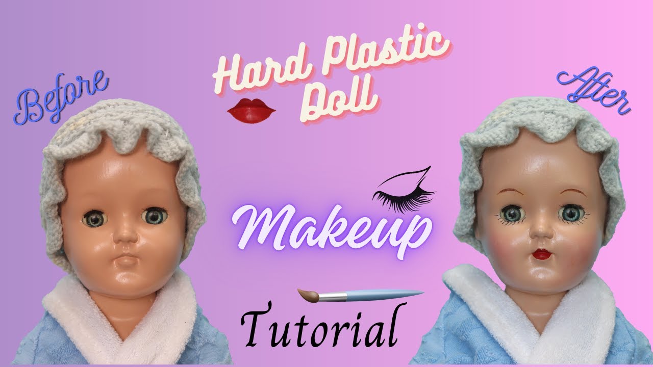 How to Repaint the Makeup on a Vintage 70yr old Ideal Toni Hard Plastic Doll