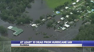 At least 33 dead from hurricane Ian