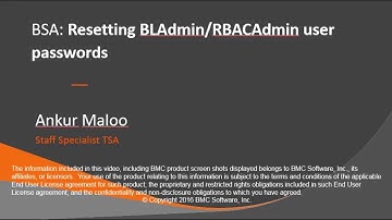 BSA: Resetting BLAdmin and RBACAdmin user passwords
