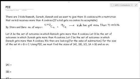 PIE  (Principle of Inclusion and Exclusion)