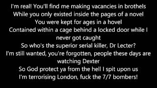 Video thumbnail of "Jack The Ripper Vs Hannibal Lecter Lyrics Epic Rap Battles of History"