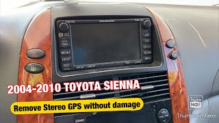 2004-2010 Toyota Sienna GPS Stereo Radio Removal Trim Dash